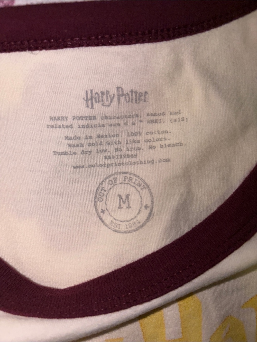 Harry Potter and the Sorcerer's Stone Out of Print Tee (Size M) - Picture 3 of 3